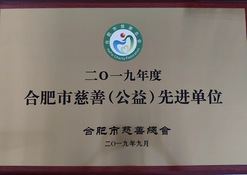 2019.9合肥市慈善公益先進單位
